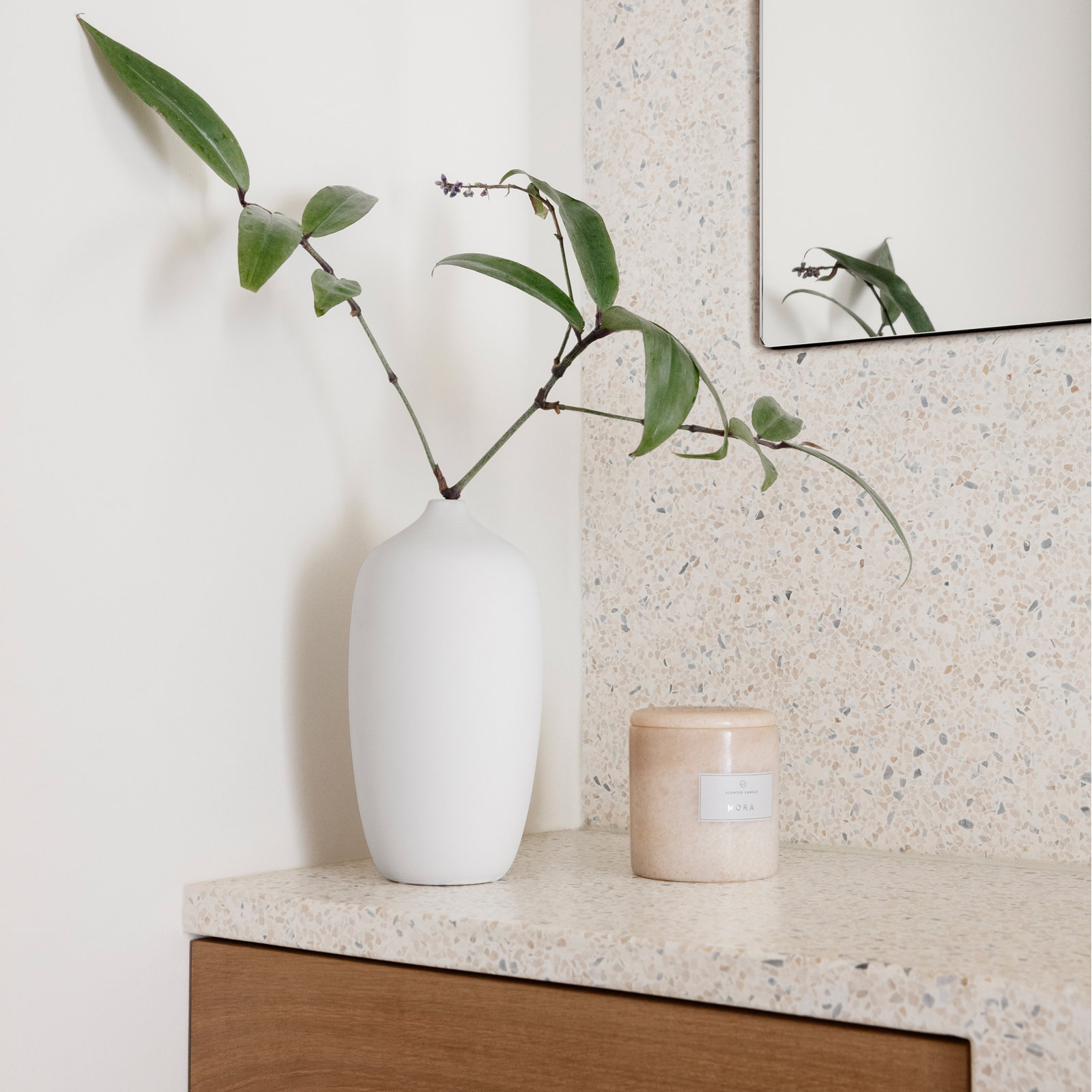 Ceola Ceramic Table Vase, White