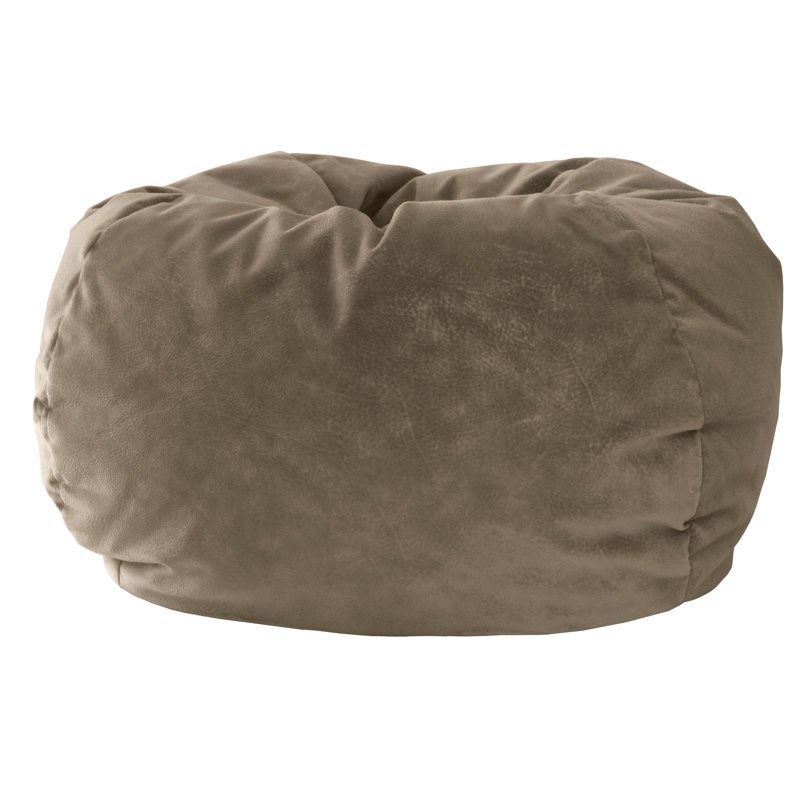 Fauteuil à billes classique Trule, Très très grand, Suède en microfibre chamois