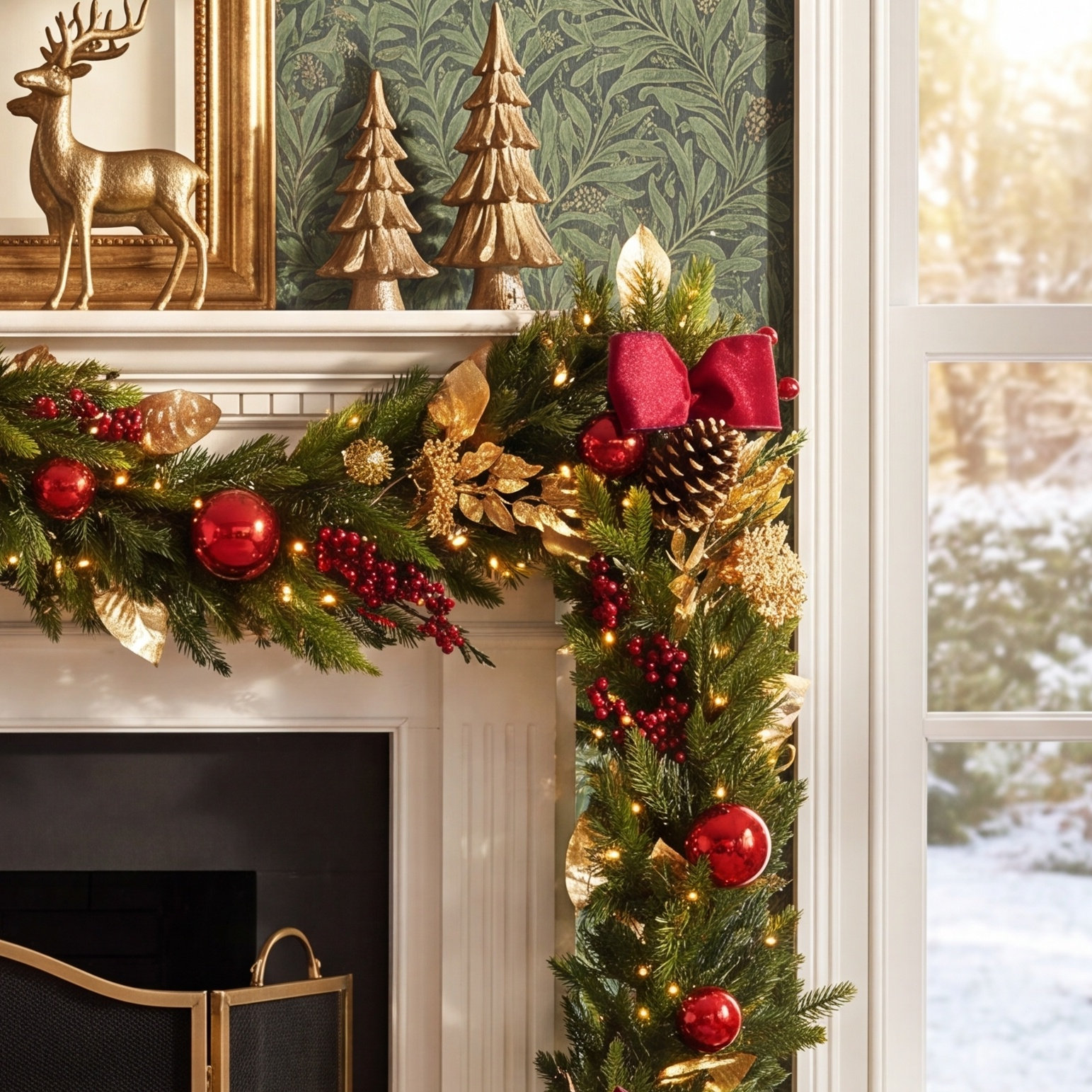 72" Pre-Lit Adorned Holiday Garland