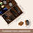 Wooden Men's Jewelry Box, 2-Tier Watch Holder And Sunglasses Box Organizer For Men, Display Cases With Clear Glass Top And Storage Drawer