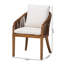 Chaise de salle à manger bali & pari Varen en jonc de mer et bois d'acajou