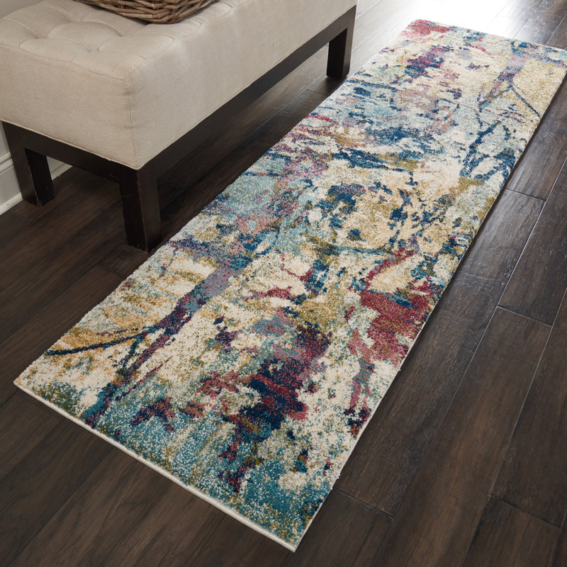 Tapis crème Lashanda Bohemian, Tapis de couloir 2 pi 2 po x 7 pi 6 po