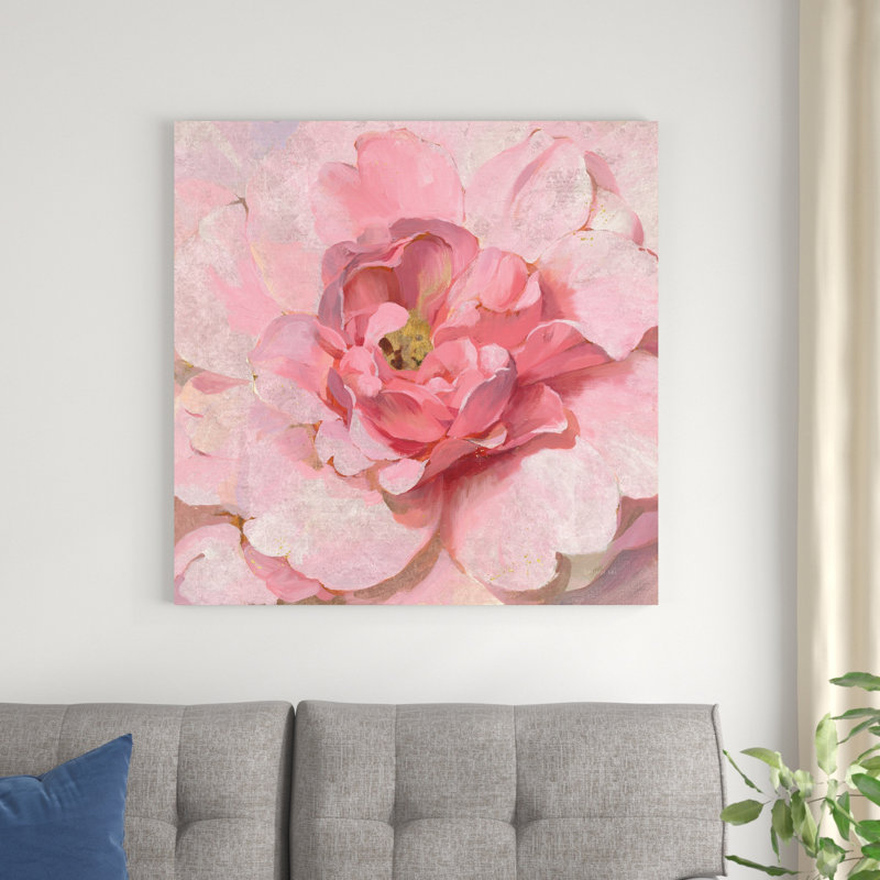 Pivoine métallique rougissante, H 36 po x l 36 po