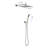 10 Inch Square Rain Shower Head with Handheld Showerhead (Without control valve)