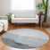 Machine Washable Indoor/Outdoor Xhevrie Teal Rug