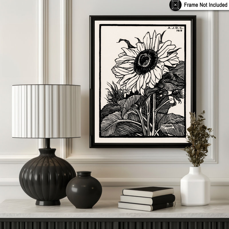 Julie De Graag - Tournesol, Sans cadre, Affiche, H 18 po x l 24 po