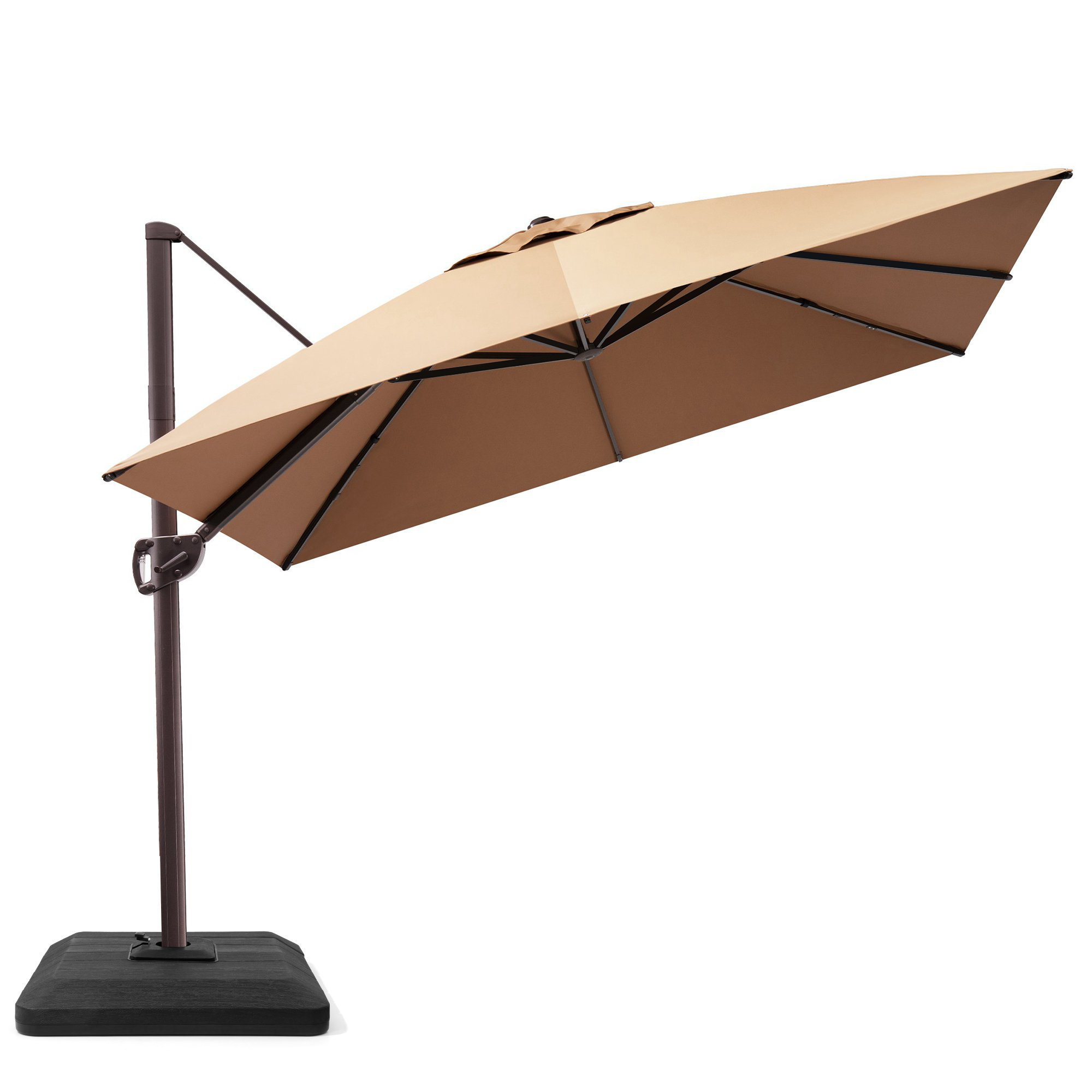 Latitude Run® Patio 10' Square Cantilever Umbrella With Counter Weights