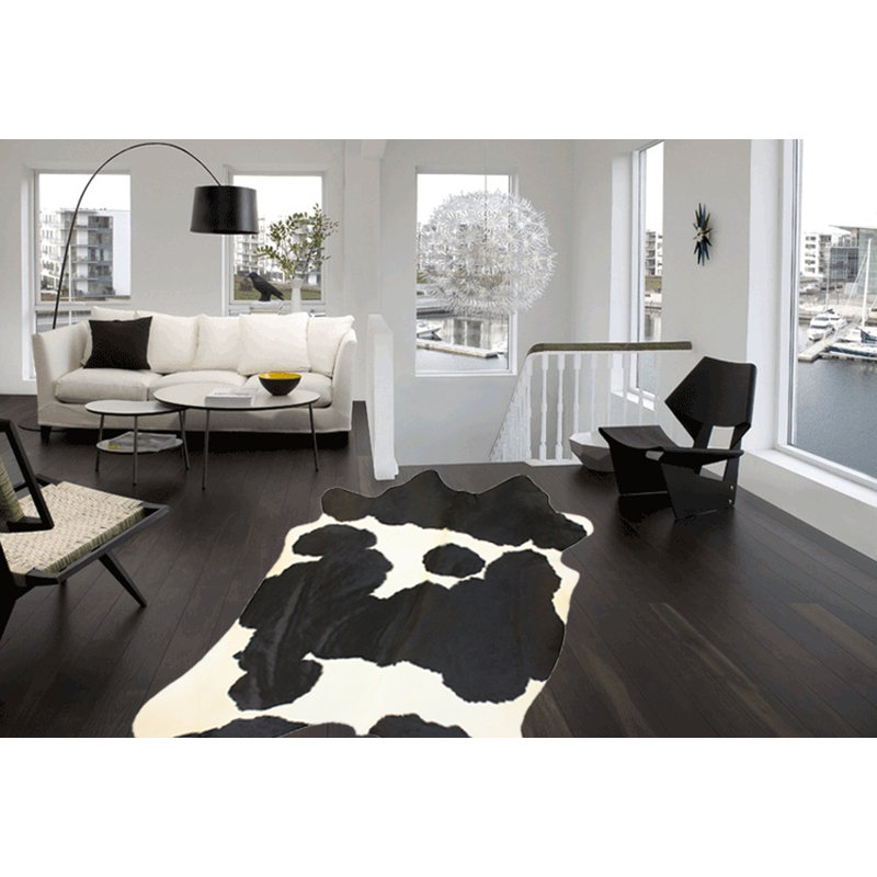 Stovall Animal Print Cowhide 160cm X 220cm Area Rug