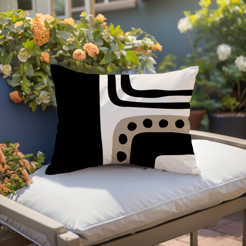 Coussin lombaire réversible intérieur / extérieur Sofi Minimalist, 18"H x 25"W, Beige