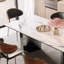 Ensemble de table et chaises de salle à manger en ardoise italienne-110090865