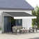 Outsunny 395cm W x 300cm D Polyester Cover Motorised Retractable Patio Awning,Door Canopy,Window Awning,Freestanding Awning