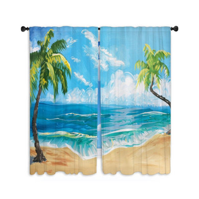 Paire de rideaux obscurcissant en polyester Jandra