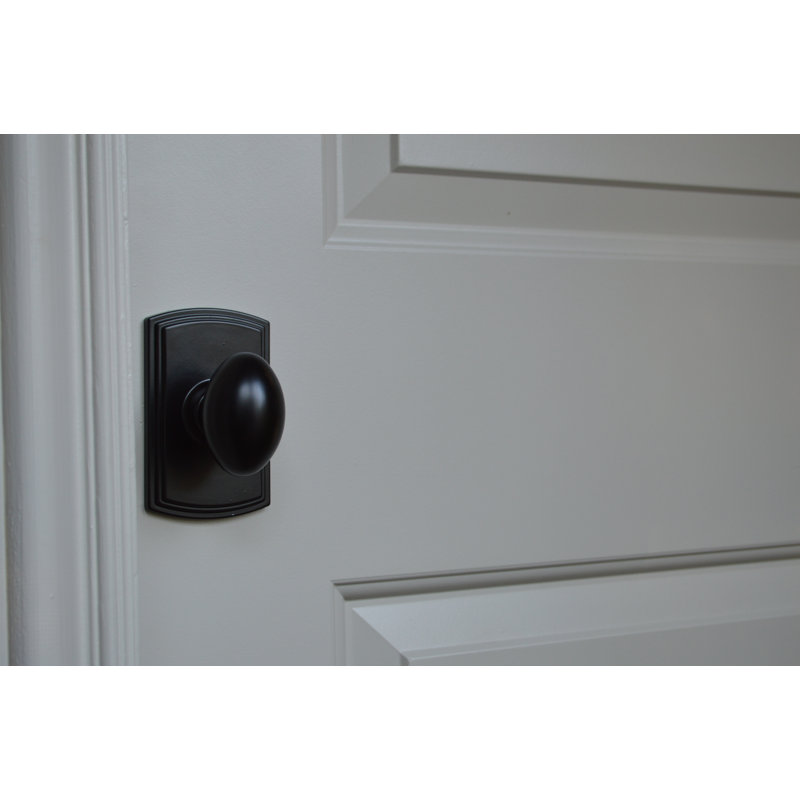 Callan Canova Entry Door Knob in Matte Black, Black