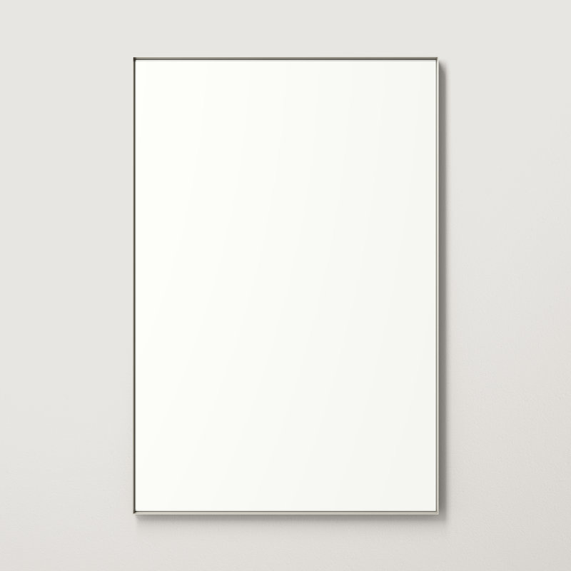 Miroir de salle de bain Gerlando, 40 po x 30 po, Nickel