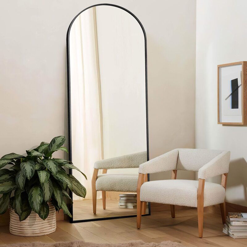 Latitude Run® Aluminum Alloy Framed Mirror in Black & Reviews | Wayfair