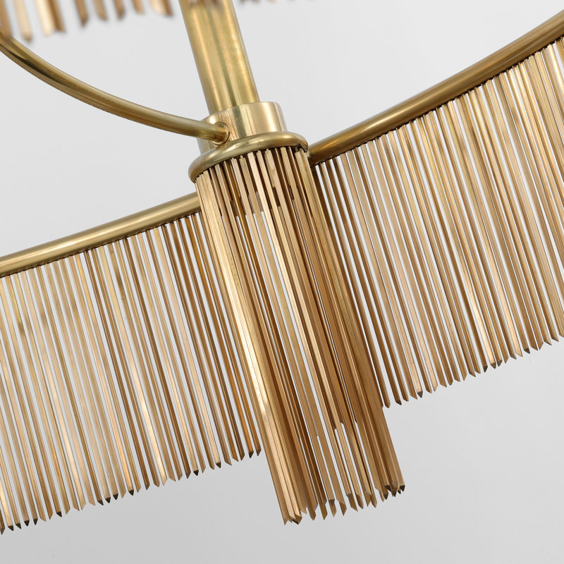Sutton 34" Chandelier, Antique-Burnished Brass