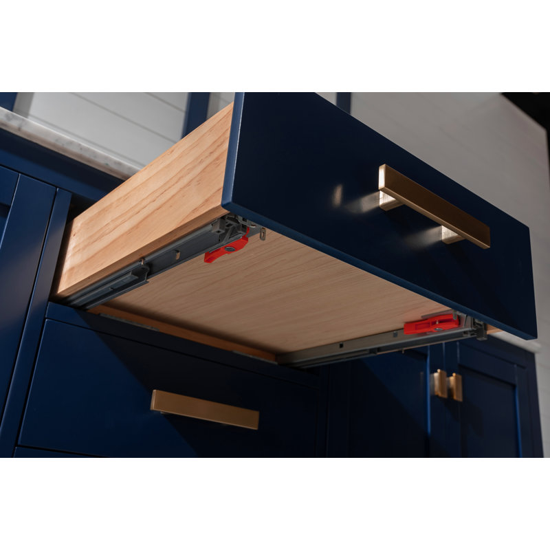 Ensemble de meuble-lavabo double 72 po Oberlander, Bleu