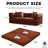Kaveri Convertible Sofa Bed - Foldable Floor Couch with Teddy Foam - Modular Sectional for Living Room, Bedroom, Studio - Compression Sofa in Box-1770253188
