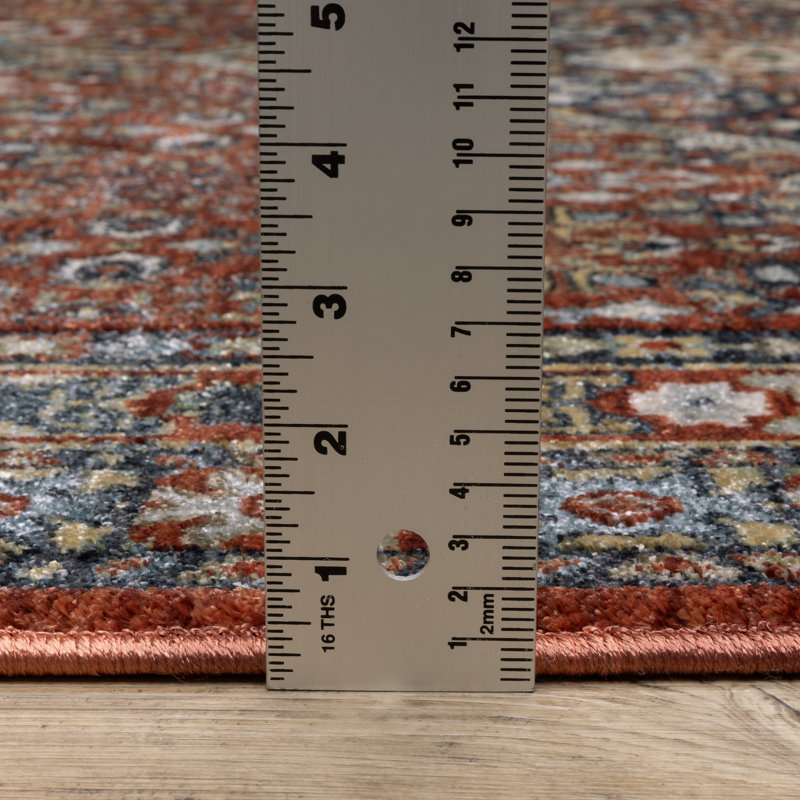 Caia Vintage Medallion Red/ Multi Area Rug, Runner 2'3" x 7'9"