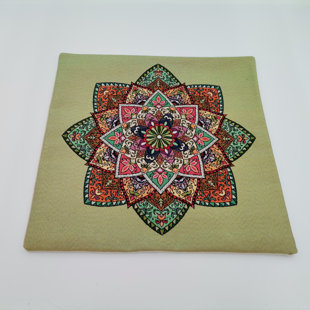 Indoor / Outdoor Floral Square Cushion Cover
