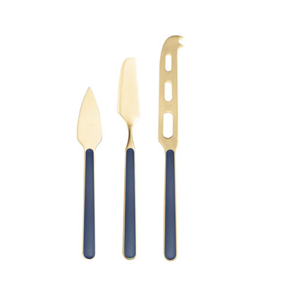 Fantasia Ice Gold Cheese Knives - Cobalt