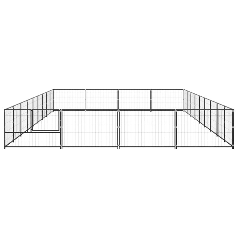 Midcre 70cm H Steel Exercise Pen With Door, Black