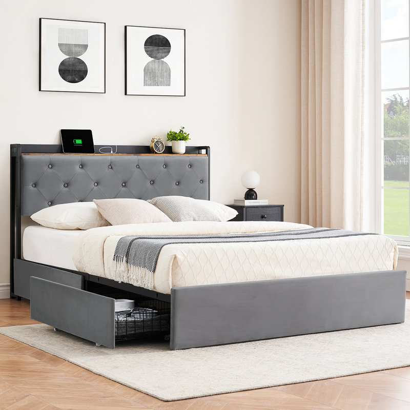 Mondrell Upholstered Platform Bed, Full XL