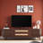 Rattan TV Stand for 75" TVs, 67" Farmhouse Media Console, Solid-Wood Legs, Cable Hole-35824962
