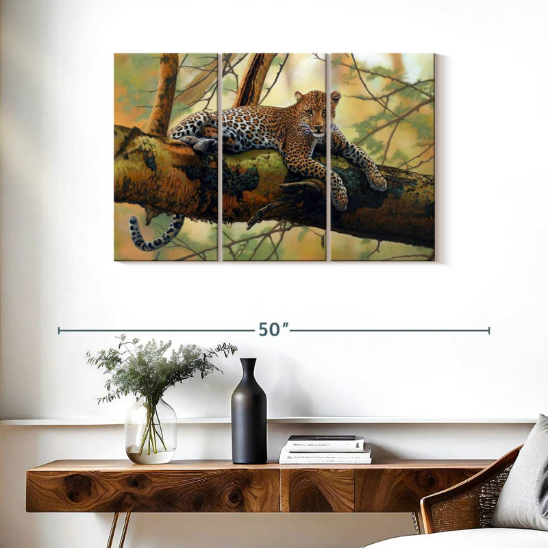 Brampt African Leopard, 24" H x 38" W
