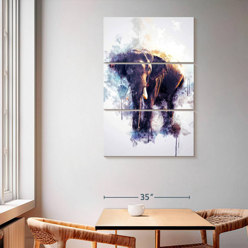 Brampt Elephant Looking, 65" H x 42" W