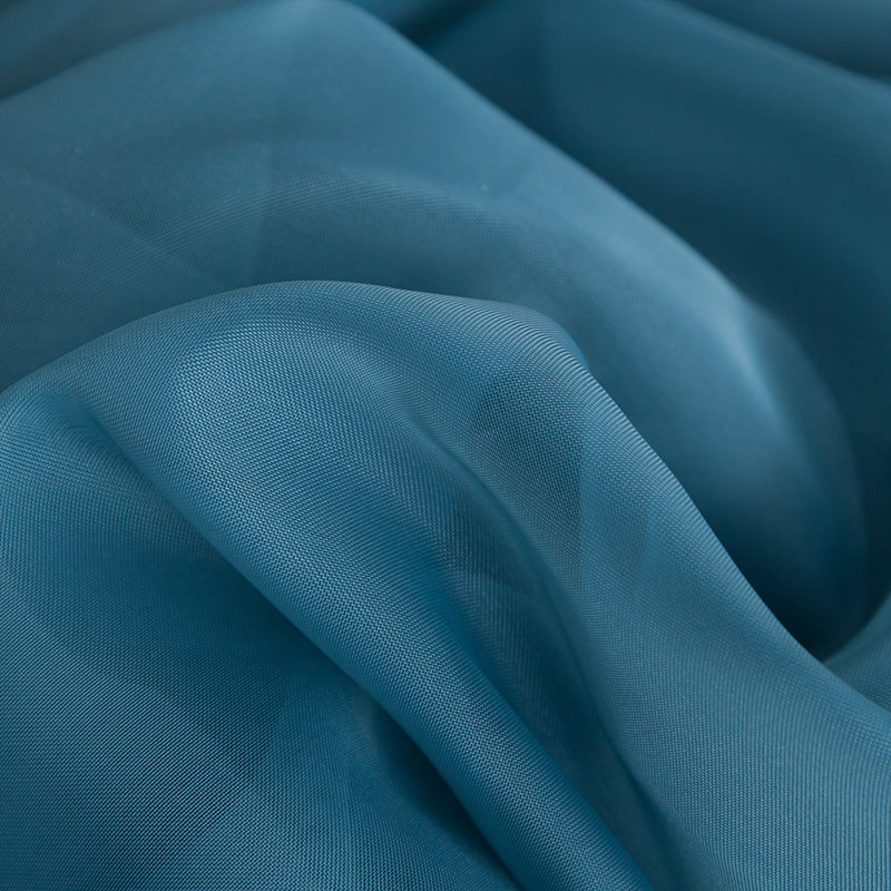 Daxin Sheer Voile Rod Pocket Curtain Panels, 54" W x 63" L, Dusty Blue