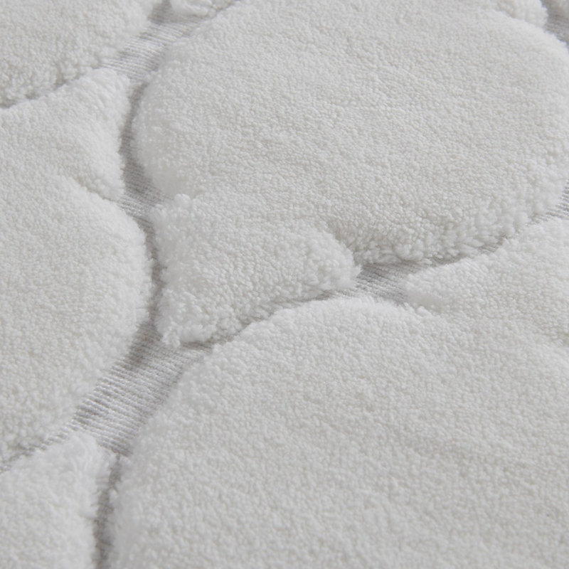 Luxurious Cotton Bathmat Set (2 Pieces), Ecru | Antibacterial, Non-Slip Underside | Dimensions: 19.7 x 23.6 inches & 23.6 x 39.4 inches | 100% Cotton, 1.76 lbs/yd², Machine Washable (30°C), Perfect for Home & Spa