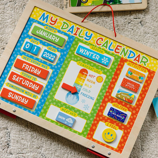 Melissa & Doug My Magnetic Daily Calendar – Mother Earth Baby/Curious Kidz  Toys