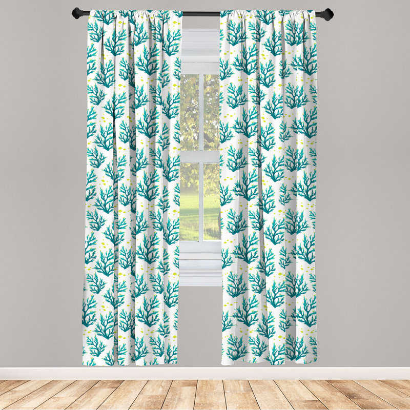 Semi-Sheer Rod Pocket Curtain Panels, 28" x 84"