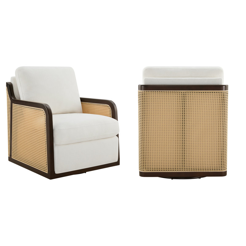 Ensemble de 2 fauteuils pivotants Smita Marlowe, Blanc