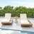 Lounge Chaise Set With Headrest, Space Available On One Side, Acacia Wood In light brown With Water-Resistant Lounge Cushions (Beige & 3-Fold & 4 Inch) – Matching Dark Grey/Cream Version Available-1358410696