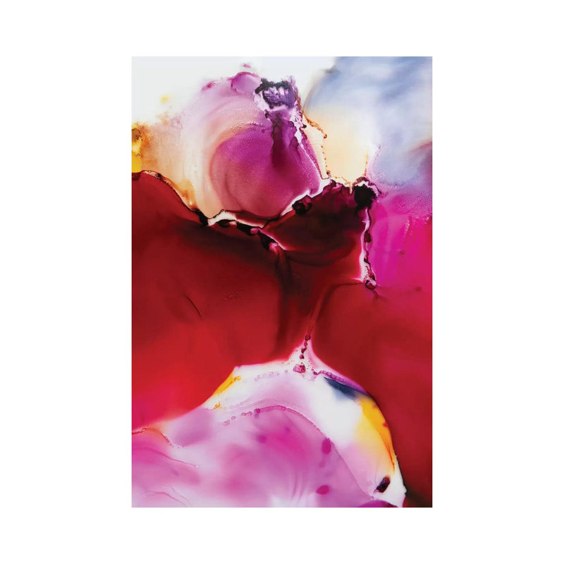 Red Velvet Petals by LouLouArtStudio - Wrapped Canvas Print, 20.32 cm H x 30.48 cm W