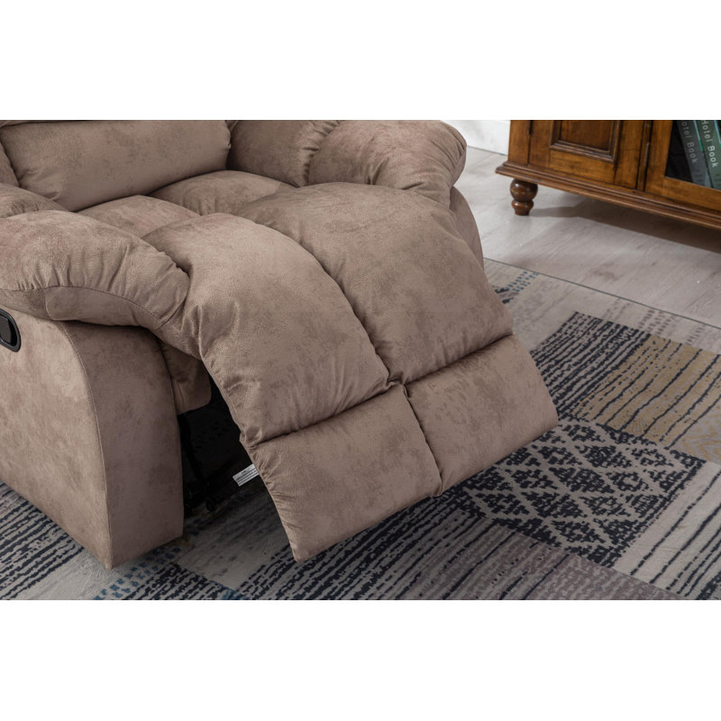 Fauteuil inclinable standard en cuir véritable avec repose-pieds Garlow