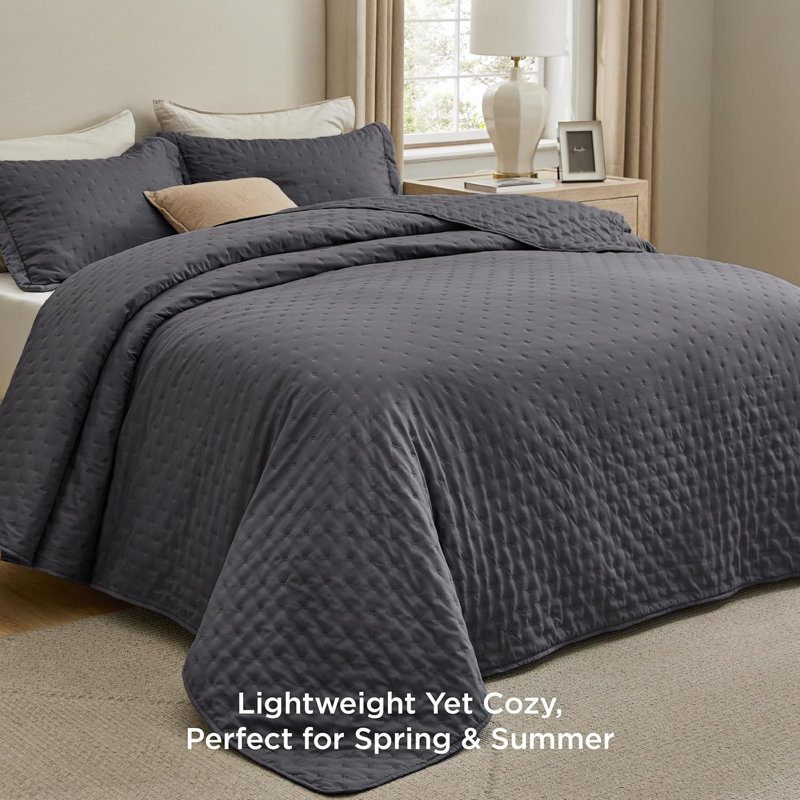 Bedsure Quilt Set - Ultra Soft Quilt Bedding Set for Pink Bedroom Decor, Lightweight Comforter with 1 Pillow Sham, Coverlet 68x86 Inch