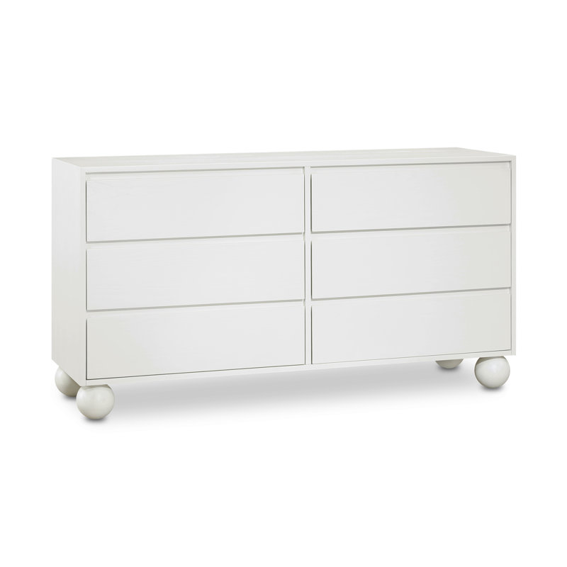 Rokhaya 60'' W 6 - Drawer Dresser, Cream