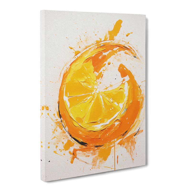Orange Fruit Gestural - No Frame Print