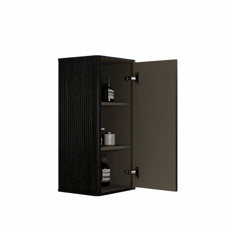 Floatingbathroom Floating Side Cabinet, Wall-Mounted Storage Cabinet, Black