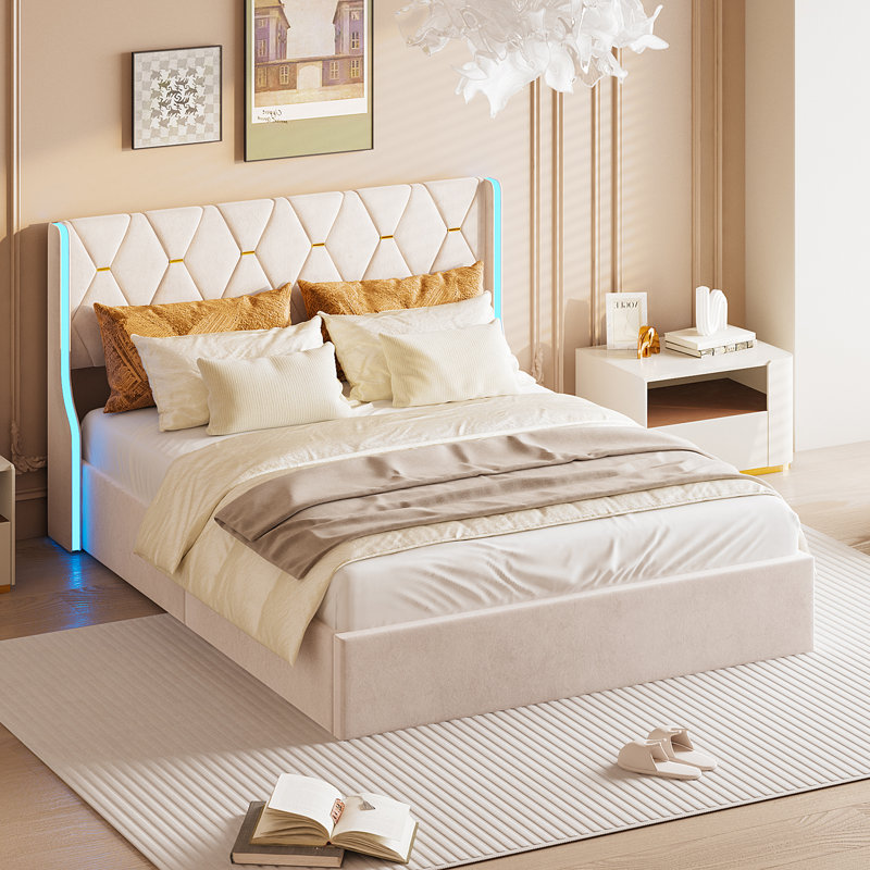 Acamas Upholstered Ottoman Storage Bed, European Kingsize (160 x 200 cm)