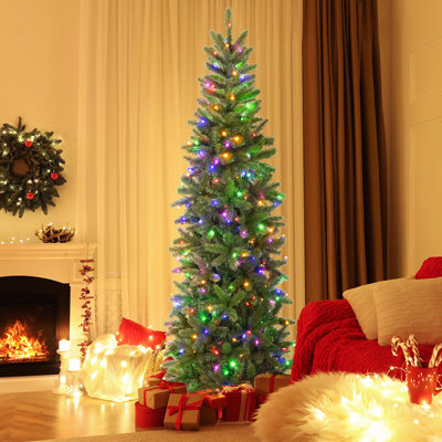 7.5' Lighted Pine Christmas Tree