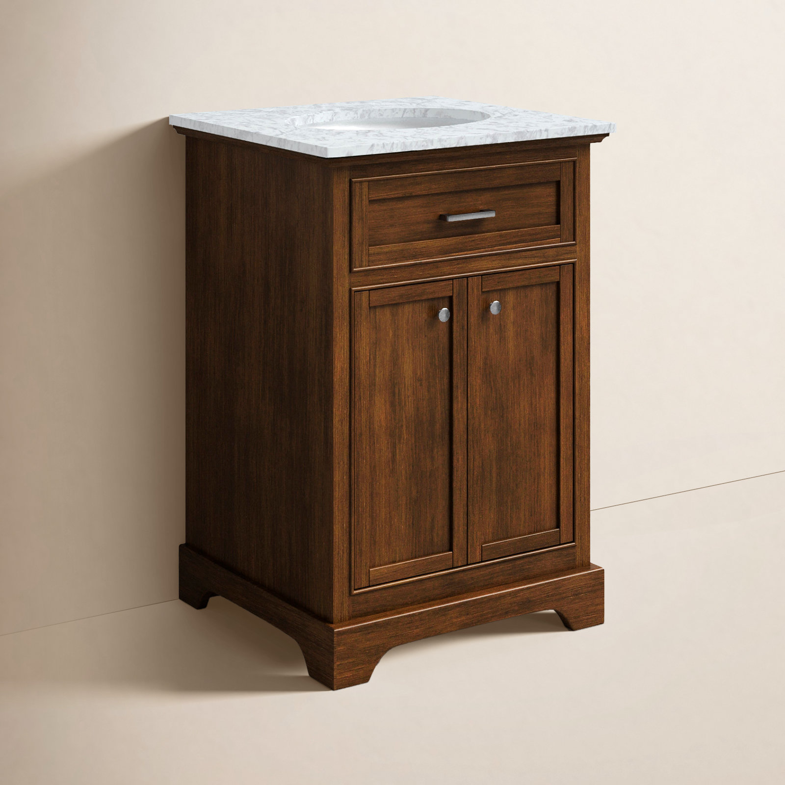 Hermes 24'' Single Bathroom Vanity, Teak