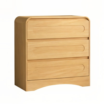 Curved Dresser 3 Drawer Grey