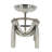 Rexy Hurricane Candle Holder, Minimalist Silver Legs, Clear Glass 16 Inch