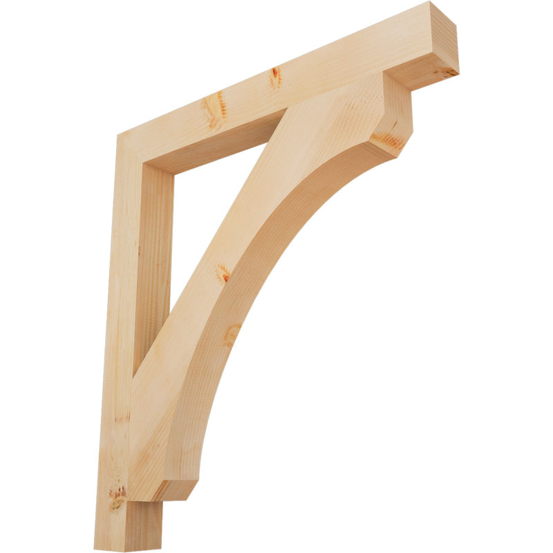 Support pour bloc lisse H 3 po x l 3 1/2 po x P 34 po x H 38 po, Sapin de Douglas, Lisse, H 38 po x l 3,5 po x P 34 po