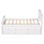 Lit simple en bois massif polyvalent avec rangement polyvalent pour enfants et adolescents