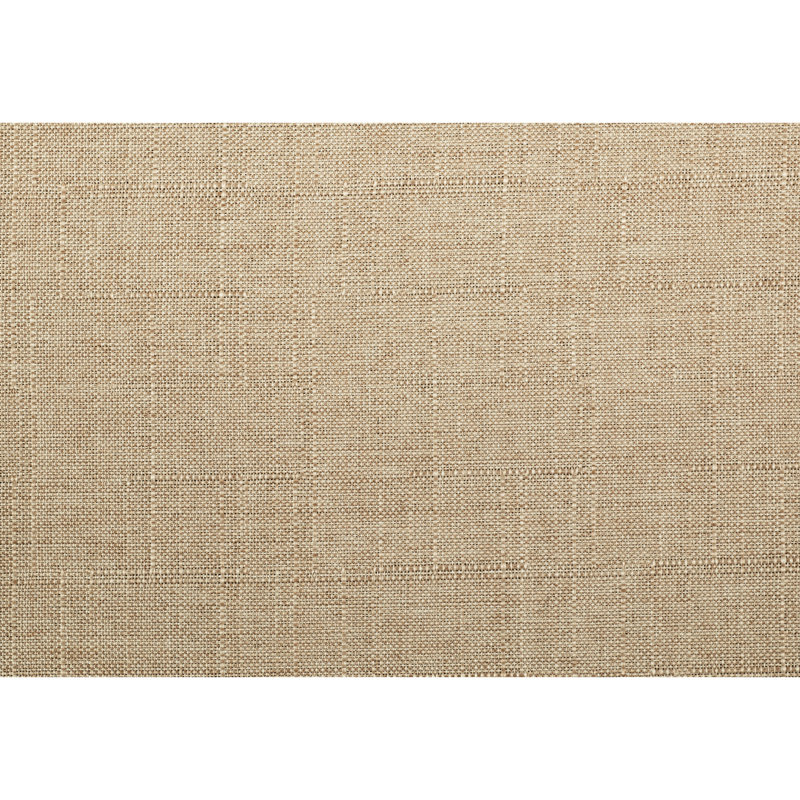 Chaise de salon en tissu texturé, brun, bois d'hévéa massif, gris antique, structure en bois rembourré brun à hauteur de bras de 24,25 po